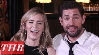 Emily Blunt amp John Krasinski Reveal First Celebrity Crushes Childhood Movie Favorites amp More  THR [upl. by Ecneitap]