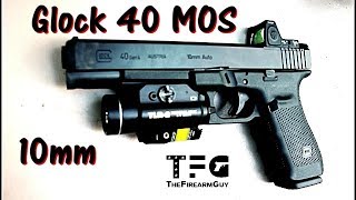 Glock 40 MOS 10mm Range Review  TheFireArmGuy [upl. by Eivol]