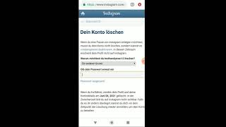 Instagram Account löschen Instagram Konto löschen Profil entfernen [upl. by Leasa641]