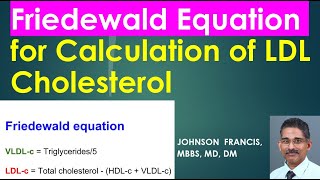 Friedewald Equation for Calculation of LDL Cholesterol [upl. by Atirak]