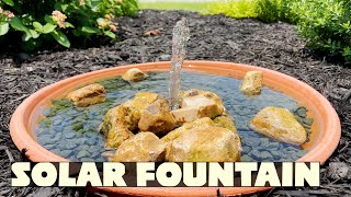 DIY Mini Solar Powered Garden Fountain [upl. by Packton]