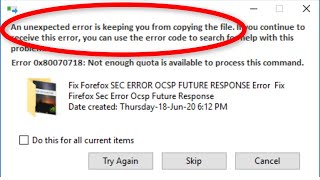 How To Fix An Unexpected Error Is Keeping You From Copying The File  Windows 1087 [upl. by Nenney]