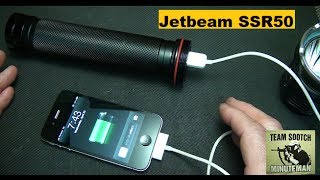 JetBeam SSR50 Flashlight amp Phone charger [upl. by Atinid561]