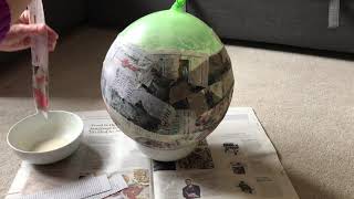 How to make a paper mache papiermâché globe  Earth Day craft [upl. by Agn]