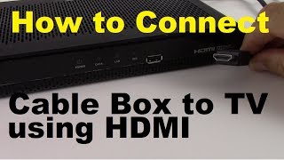 How to Connect Cable Box to TV using HDMI [upl. by Messab312]