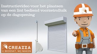 Installatie lint bediend voorzetrolluik op de muur [upl. by Eugaet]