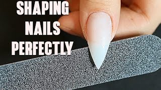 HOW I SHAPE MY NAILS  Fake Nails 101 [upl. by Daberath619]