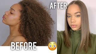 CURLY TO STRAIGHT No Frizz No Damage [upl. by Yoko]