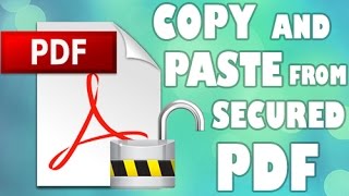 How to copy and paste from secured PDF Unlock PDF [upl. by Truscott466]