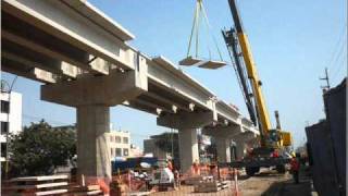 CONSTRUCCIÓN DEL VIADUCTO ELEVADO PARA EL TREN ELÉCTRICO [upl. by Sudoeht]