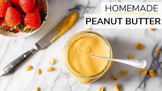 HOWTO MAKE PEANUT BUTTER  homemade peanut butter recipe [upl. by Oicnanev]