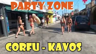 CORFU Kavos  Exploring the Party Zone [upl. by Yasnyl]