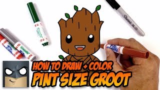 How to Draw Groot  FOR BEGINNERS  StepbyStep Tutorial [upl. by Carthy]