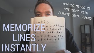 HOW TO MEMORIZE LINES INSTANTLY SERIOUSLY [upl. by Dre]