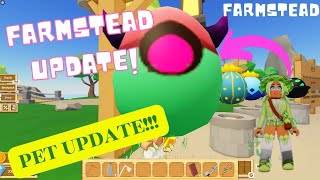 FARMSTEAD UPDATE PETS roblox [upl. by Ocihc892]