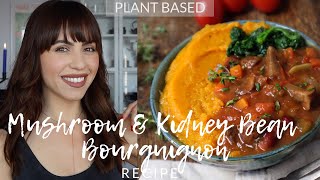 Mushroom amp Kidney Bean Bourguignon  Vegan Recipe [upl. by Wadesworth]