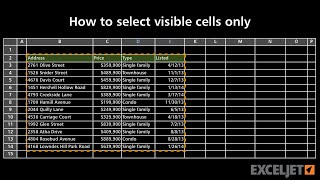 How to select visible cells only [upl. by Vanderhoek627]