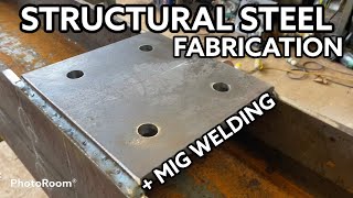 Structural Steel beam flange plate connection Steel fabrication amp Mig welding [upl. by Assinna]