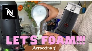 How To Foam Milk With Aeroccino 3 Make Coffee With Foam Tips amp Tricks  Easy Foamed Latte Recipe [upl. by Enaamuj]