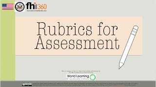 Rubrics for Assessment [upl. by Ycal]