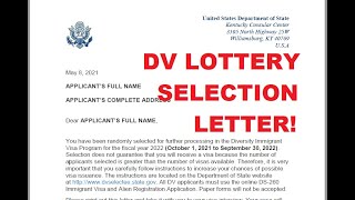 DV Lottery Selection Letter [upl. by Fabron785]