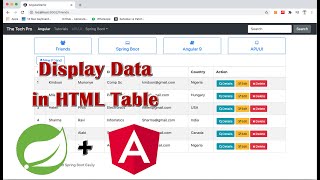 How to Display List of GET Response data in HTML Table With Angular [upl. by Eyr]