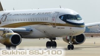 Sukhoi SuperJet 100 SSJ100 at VLC [upl. by Ainolopa]