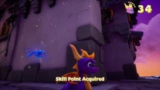 Spyro Reignited Burn The Blue Wizard Hat in Haunted Towers Skill Point [upl. by Udella]