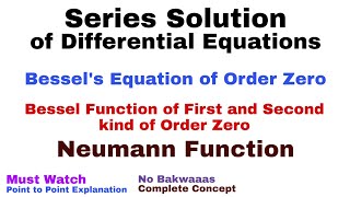 9 Bessels Equation  Bessel Function of First and Second Kind  Complete Concept [upl. by Krid]