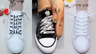 10 Creative Ways to fasten Shoelaces  Perfect ideas how to tie shoe laces 3 [upl. by Ahseryt461]