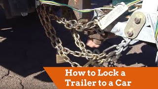 How to Lock a UHaul Trailer to the Tow Vehicle [upl. by Narhet]