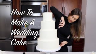 How To Make A Wedding Cake At Home  CHELSWEETS [upl. by Breed]