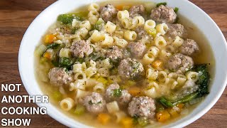 grandmas ITALIAN WEDDING SOUP meatball soup [upl. by Fokos505]