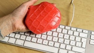 Tastatur reinigen mit Schleim  DIY Tipp für saubere Tastatur  Cleaning Slime zum Saubermachen [upl. by Anytsyrk]