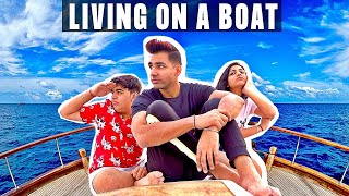 LIVING ON A BOAT FOR 24 HOURS  Rimorav Vlogs [upl. by Nagard953]