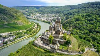 Mosel Drone Flight over Cochem Bernkastel and Kröv [upl. by Dnalhsa]