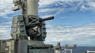 Naval Gatling Gun In Action • The Phalanx CIWS [upl. by Ayahc597]