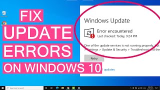 How To Fix All Windows 10 Update Errors  Fix Error Encountered [upl. by Asabi]