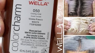 WELLA 050 COOLING VIOLET USED AS A TONER  GET GREY HAIR [upl. by Jankey]