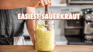 How To Make The Easiest Homemade Sauerkraut [upl. by Eldwen]