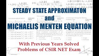 Michaelis Menten Equation and Steady State Approximation [upl. by Ronny]