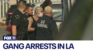 Gang arrests in downtown LA [upl. by Ahsimet401]