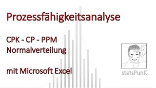 Prozessfähigkeit  CPK  CP  PPM  Normalverteilung  Excel Demo [upl. by Assirialc79]