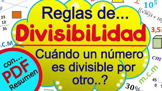 Reglas de divisibilidad [upl. by Nospmoht357]