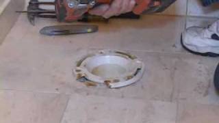 Replacing Broken PVC Toilet Flange Part Oneflv [upl. by Alma]