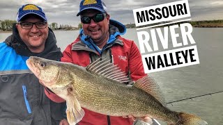 Spring Walleye Fishing on the Missouri River [upl. by Roxanne]