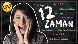 TEK VİDEODA TÜM İNGİLİZCE ZAMANLAR 📓✏️  12 English Tenses [upl. by Alahs103]