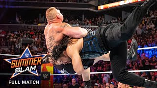 FULL MATCH  Brock Lesnar vs Roman Reigns  Universal Title Match SummerSlam 2018 [upl. by Horan242]