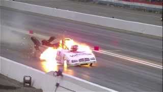 Jack Beckman NHRA Funny Car Explosion [upl. by Brier]