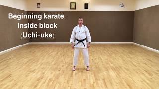 Beginning Karate Inside block Uchiuke [upl. by Ardys]